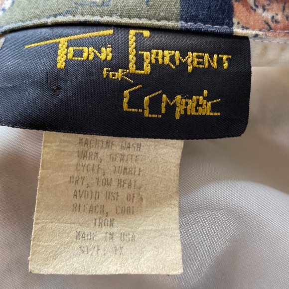 Vintage Toni Garment for CC Magic abstract floral print blazer 12 - Picture 5 of 11